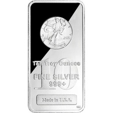 10 oz Highland Mint Silver Bar - Walking Liberty Design .999+ Fine 71.45 per troy oz