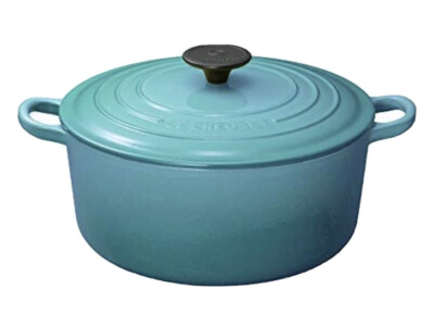 LE CREUSET 24cm ホーロー鍋 ディープティール Le Creuset Caribbean Teal Round Cast-Iron Casserole Dish Saucepan