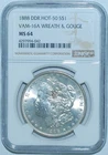 1888 NGC MS64 VAM-16A DDR Doubled Die Reverse & Die Gouge Morgan Dollar