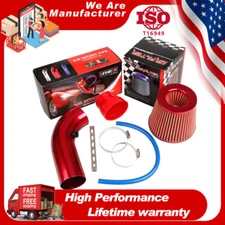 Car Cold Air Intake Filter Induction Pipe Power Flow Hose System Accessories US