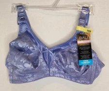 Bali Full Coverage Comfort U Wireless Bra DF3372 Lavender 38B NWT