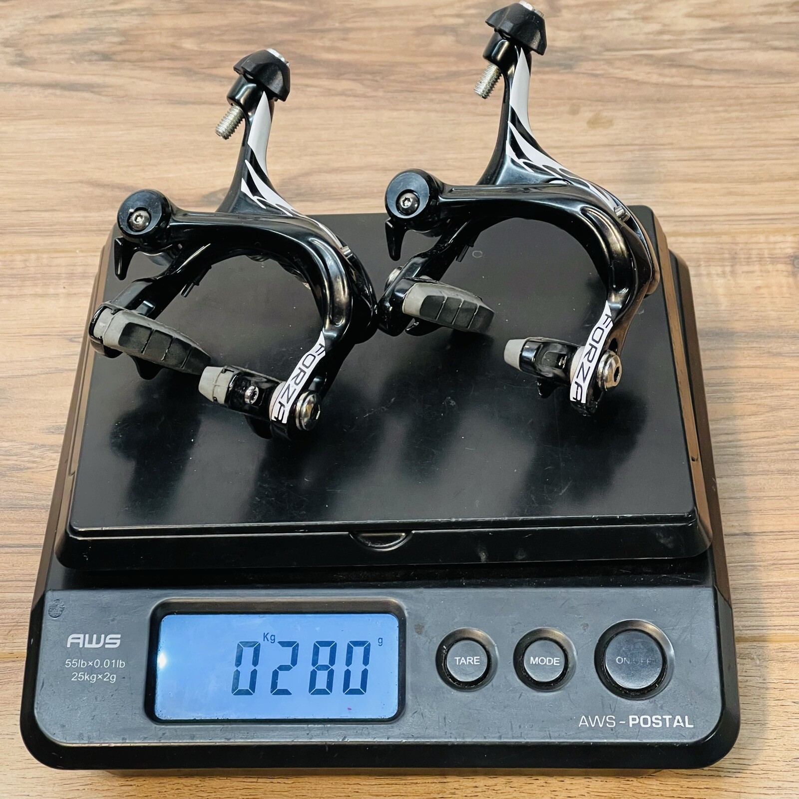 FORZA Alloy Road Calipers Black with White Flames 280g