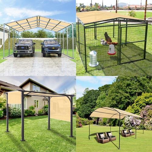15-20ft Sun Shade Sail Straight Edge Finish Canopy Outdoor Patio Sand Anti-UV - Picture 2 of 9