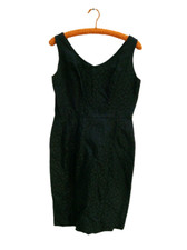 1960s Vintage Little Black Dress Animal Print Short Sleeveless Fitted Unique