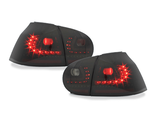 For VW GOLF 5 V Original Litec LED Rear Lights Black With Dynamic Indicator - Zdjęcie 1 z 9