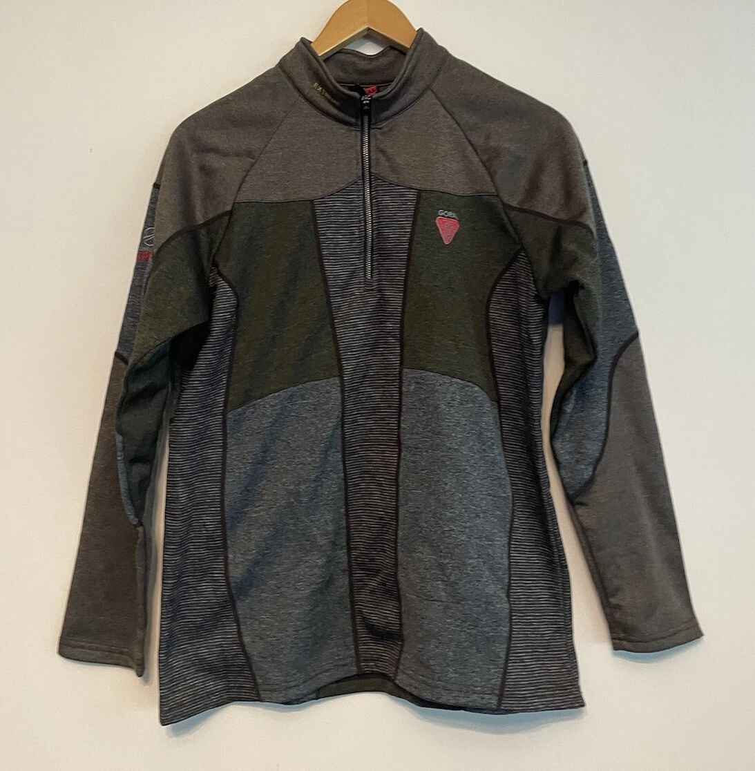 GORAL EXTREME SUPREME APEX Mens Khaki Green Grey Jacket Size Small Full Zipper