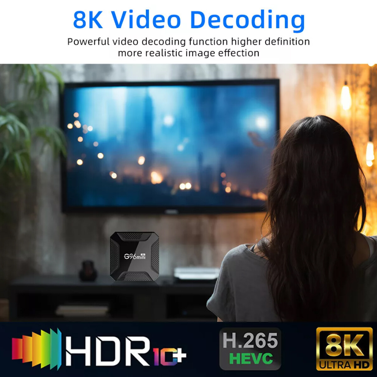 G96 Mini Android 13 Smart TV Box 8K HDMI Quad Core HD WIFI Media