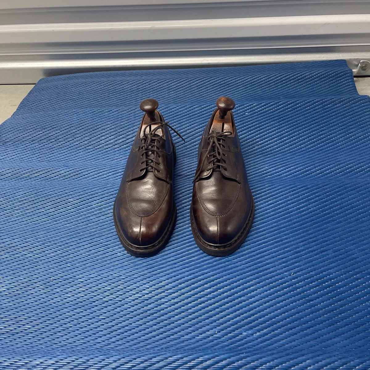 Paraboot Avignon SplitToe Brown Leather Men's Derby Shoes UK 7.5 / US 8.5
