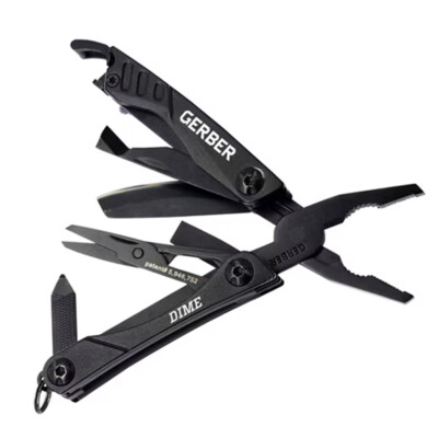 Gerber Pocket Multi-Tool Dime Black mit 12 Funktionen 