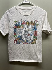 Walt Disney World T-Shirt  mens size small White Ride Opening Dates 1971-2019