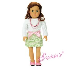 Sophia's LS Tee Shirt  Camo Skirt for 18" American Girl, My Life Doll Clothing