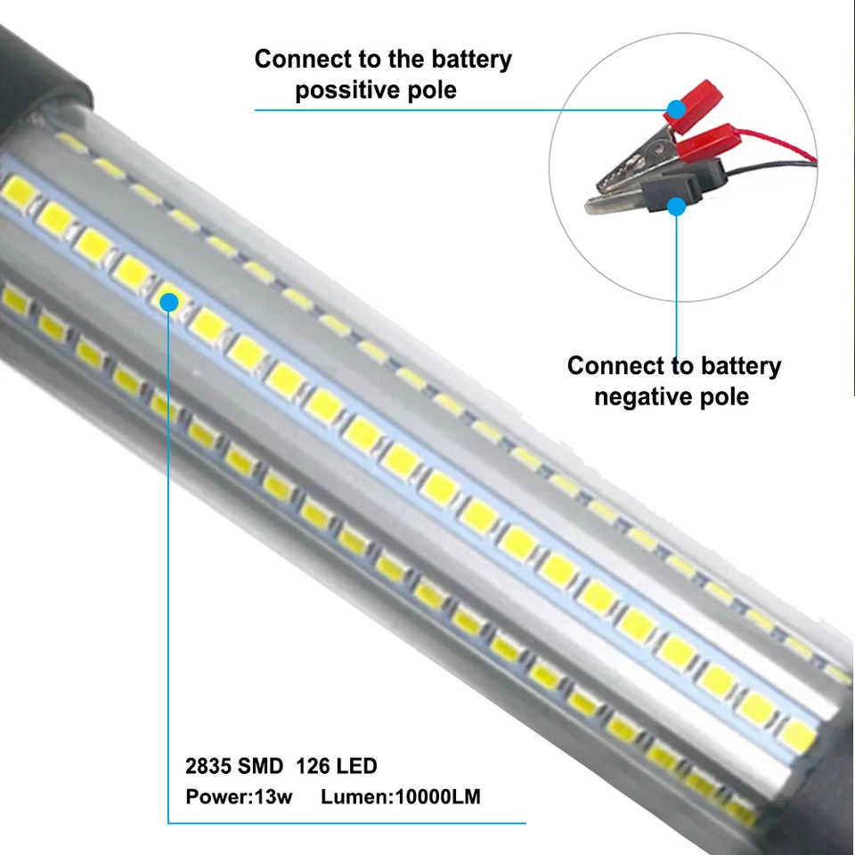 12V LED 120000Lumens GREEN UNDERWATER SUBMERSIBLE WATERPROOF NIGHT FISHING LIGHT - Image 4 of 4