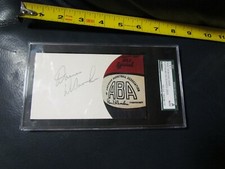 Dave Debusschere Signed Index Card SGC Encapsulated Certified 
