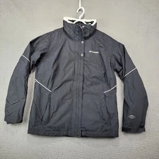 Columbia Jacket Womens Large Black Interchange Omni-Tech Bugaboo Outdoor Winter