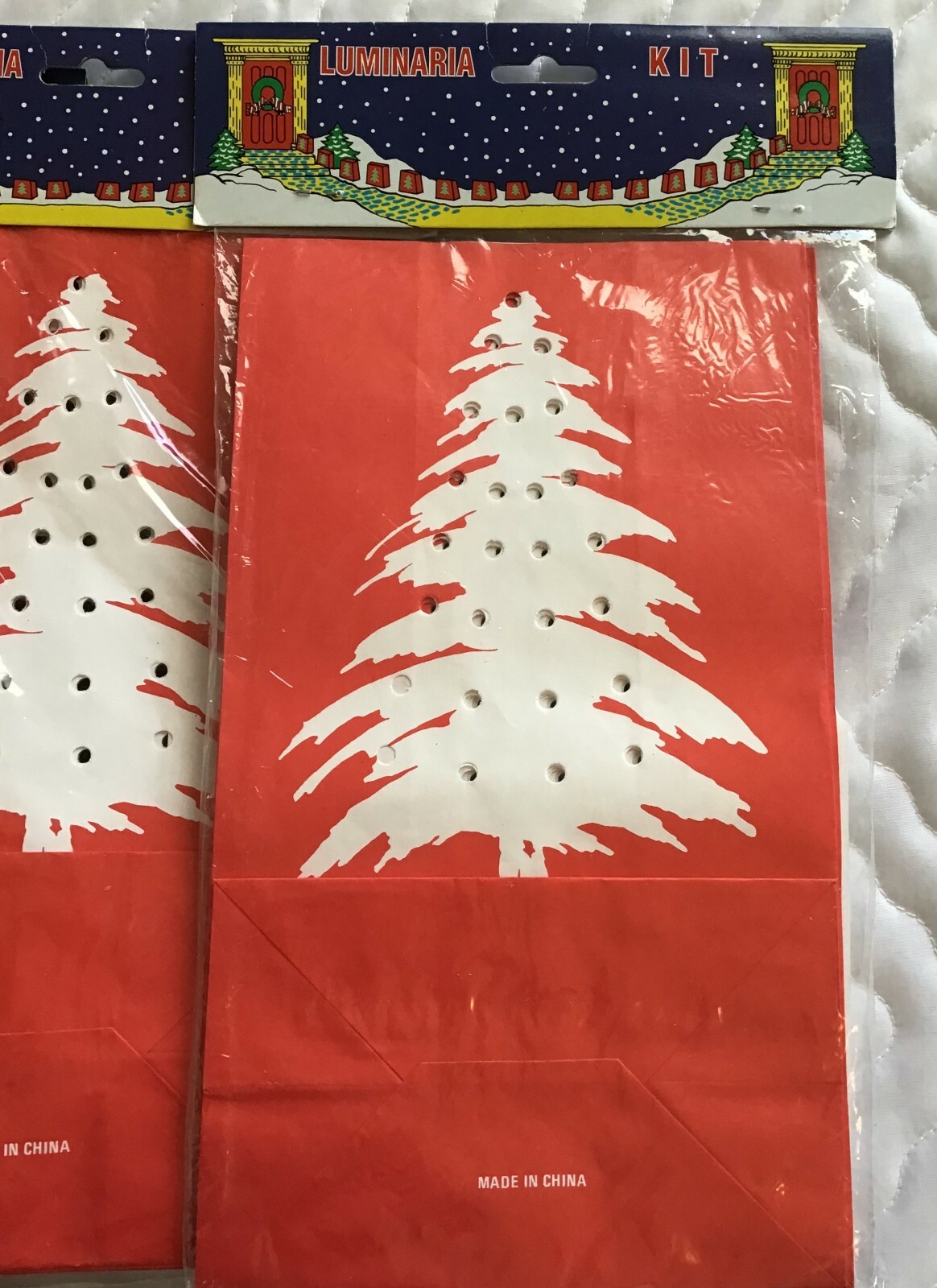 Vintage Christmas Luminaria Bags and Candles, Five Unopened Kits eBay