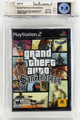 GTA WATA 9.8 A++ SEALED PS2 Grand Theft Auto San Andreas 2006 Graded Trilogy