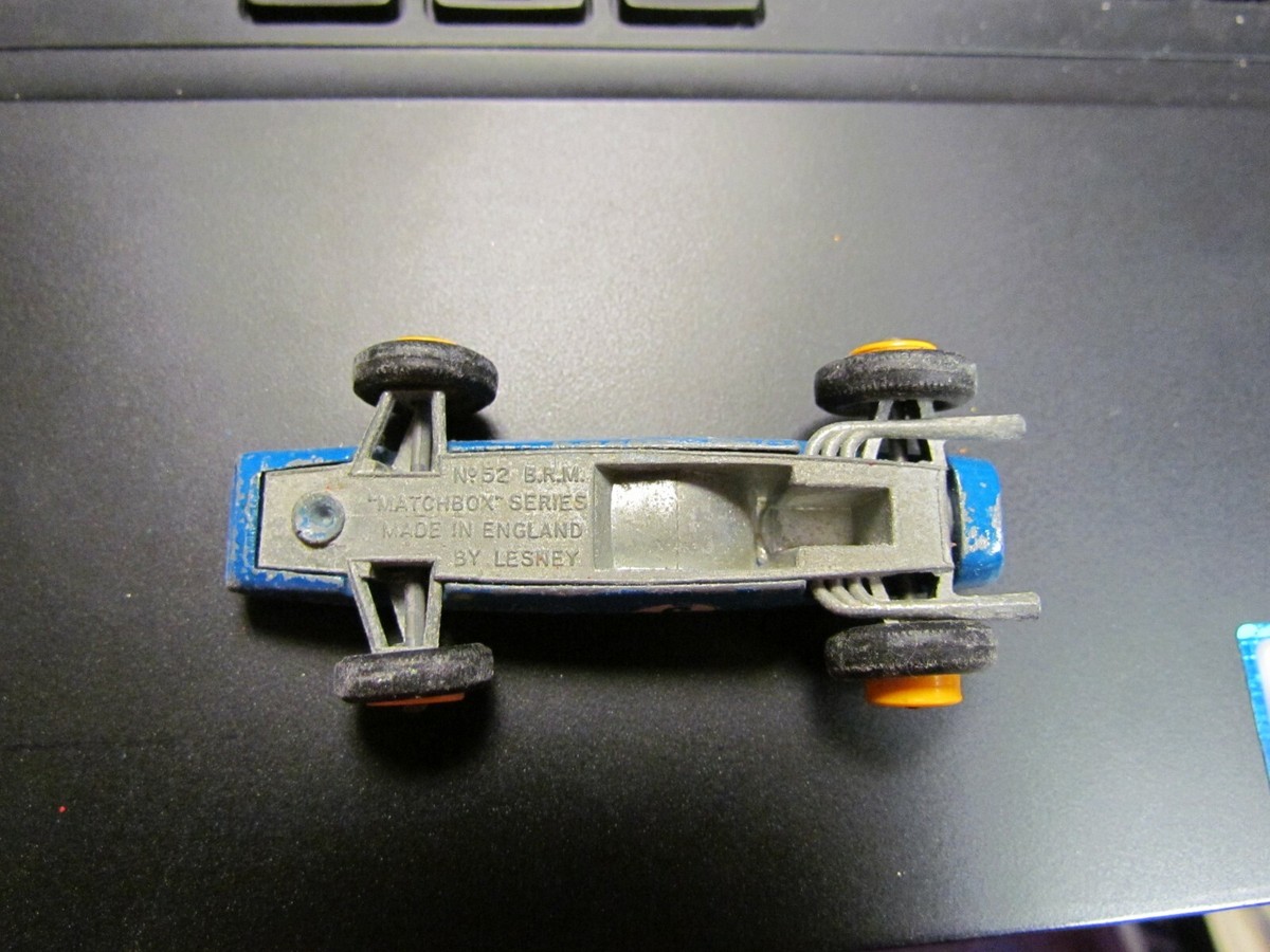 ミニカー MATCHBOX No.52 B.R.M. RACING CAR Vintage Matchbox #52 BRM F1 Race Car- RED #3- Rare! Restored