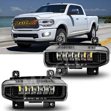 LED Bumper Fog Lights Assembly For 2019-2023 Ram 1500 2500 3500 Pickup LH+RH DOT