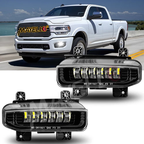 LED Bumper Fog Lights Assembly For 2019-2023 Ram 1500 2500 3500 Pickup LH+RH DOT - product listing photo