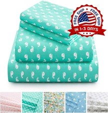 Juego De Cama Cubierta De Cama Ballenas Beb s Sabana Fundas De Almohadas NEW US.