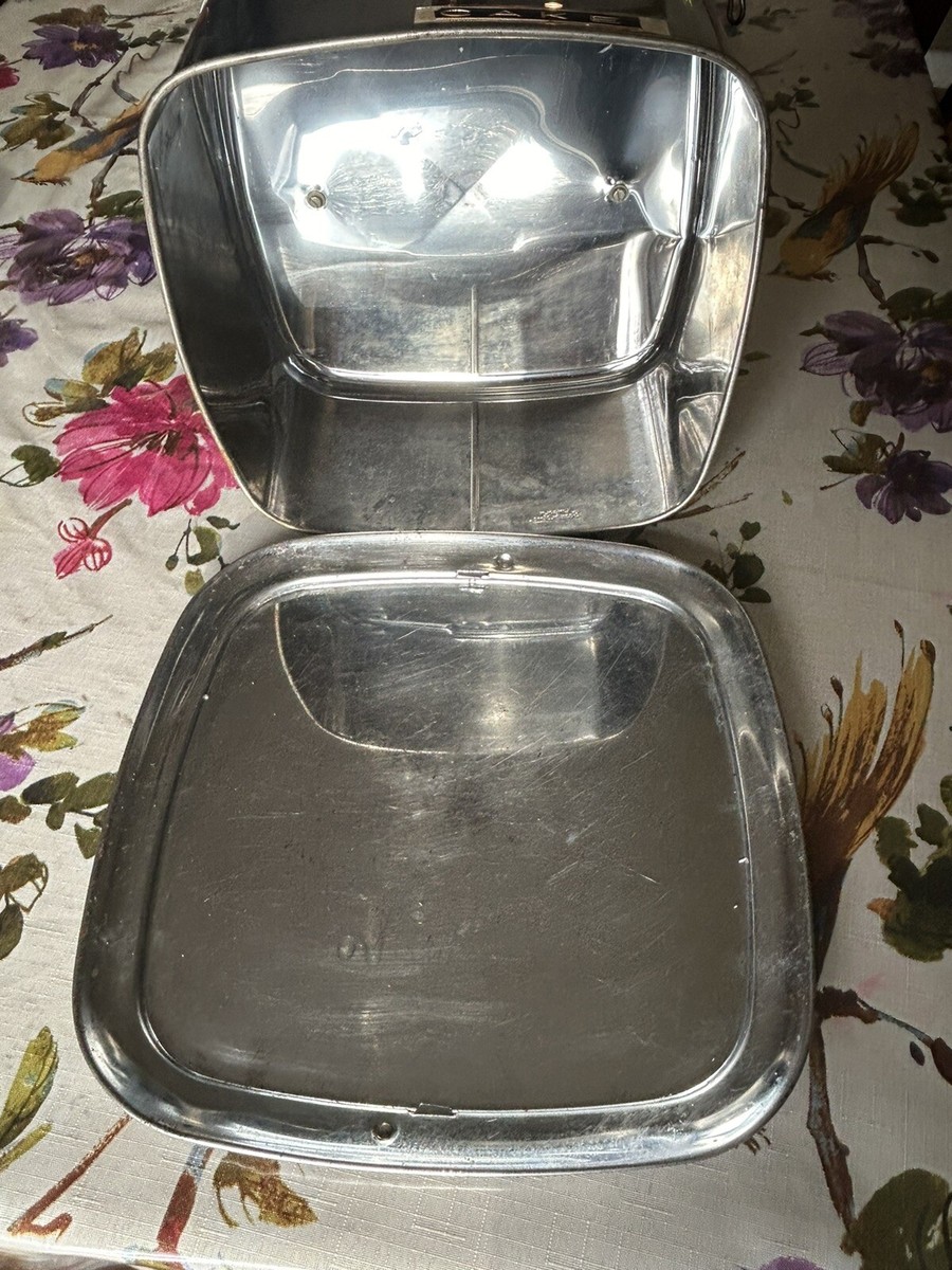 Vintage Lincoln Beautyware Cake Pan Square Cover Serving Carrier