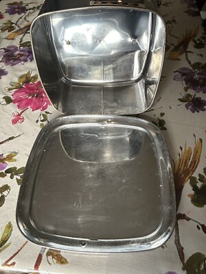Vintage Lincoln Beautyware Cake Pan Square Cover Serving Carrier