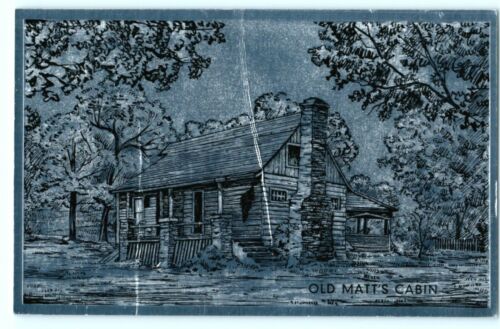 Postcard MO Old Matts Cabin Near Branson Missouri Foilex Printed West Germany