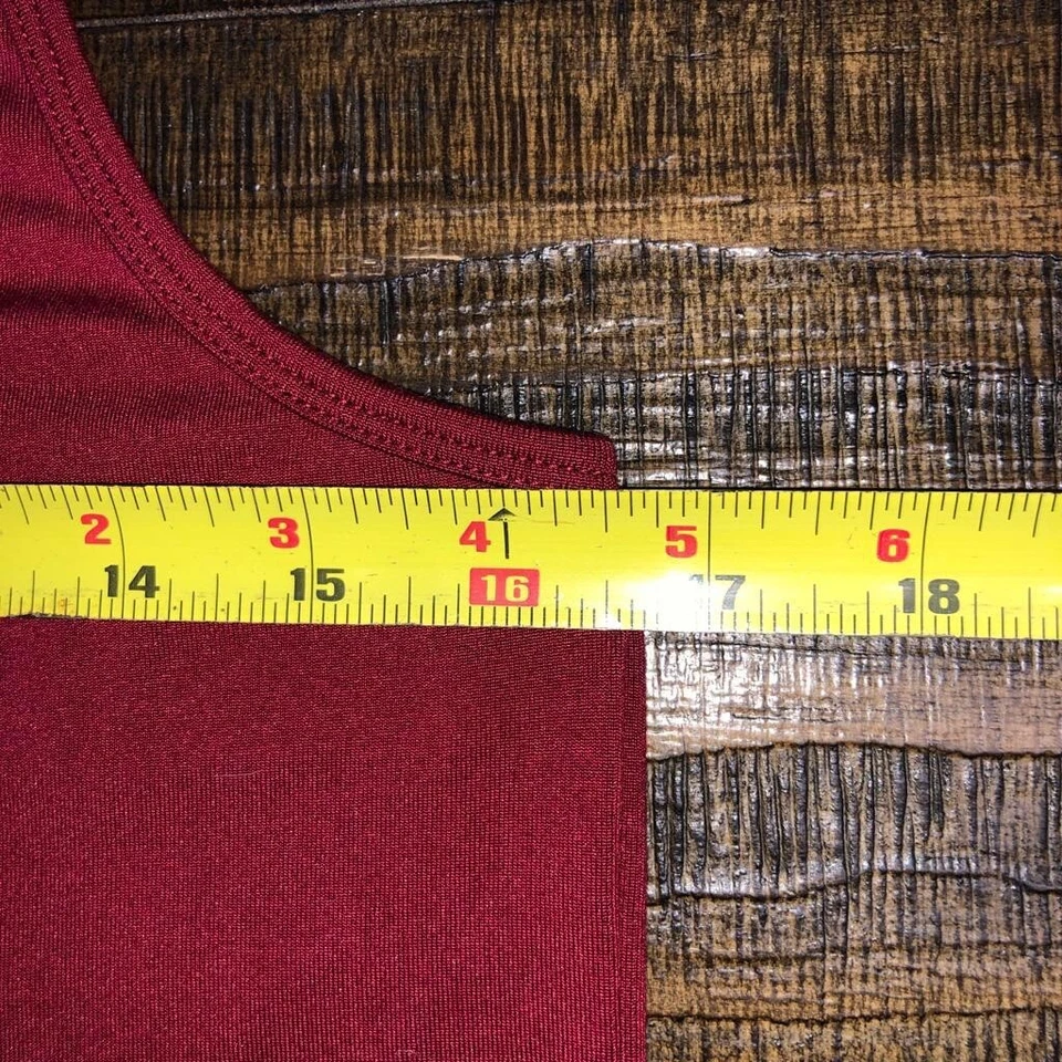 Camiseta sin mangas Zyia Active talla grande sin esfuerzo roja arándano entrenamiento yoga malla larga Foto 4 de 4