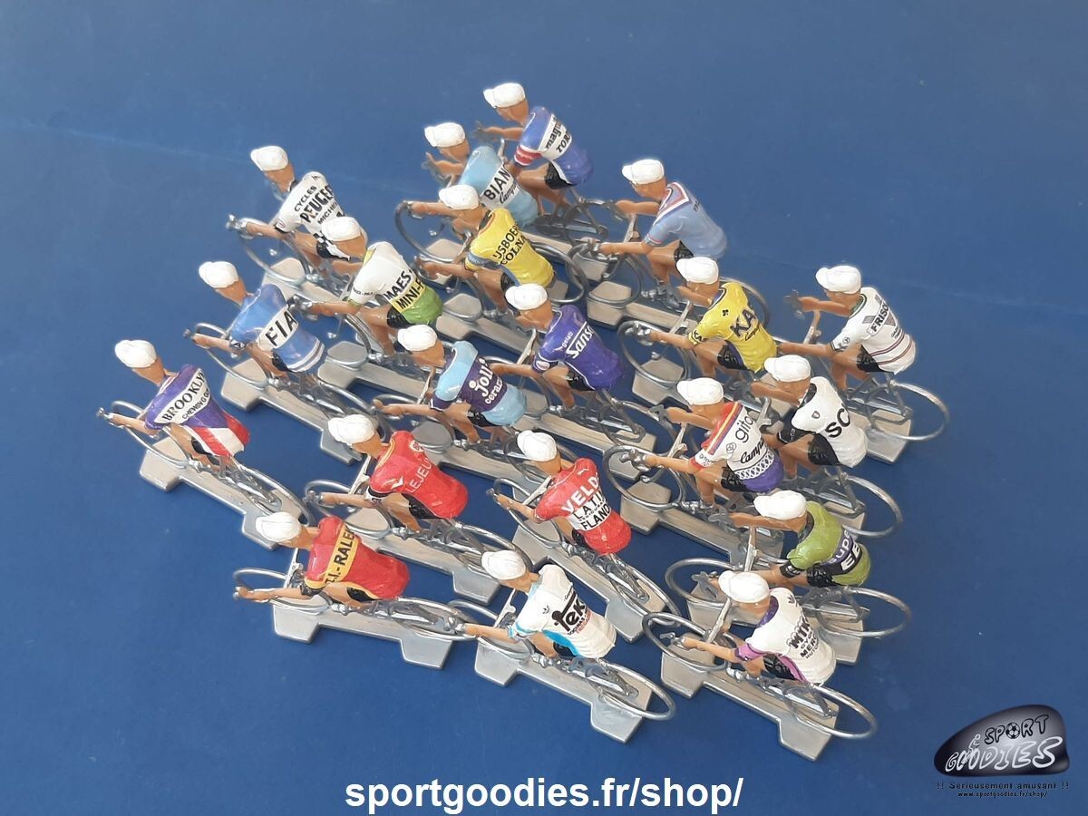 Figurines Cyclistes Cofalu – Tour De France 1968 – Série Complète De 13, Peintes Main