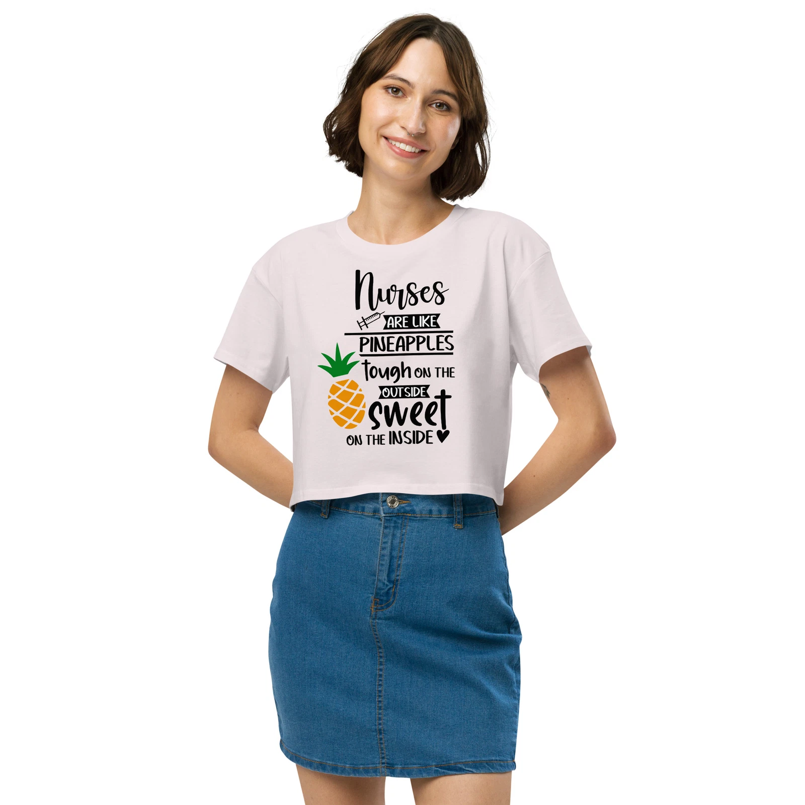 Sweet Nurse Life Crop Top Shirt for Women