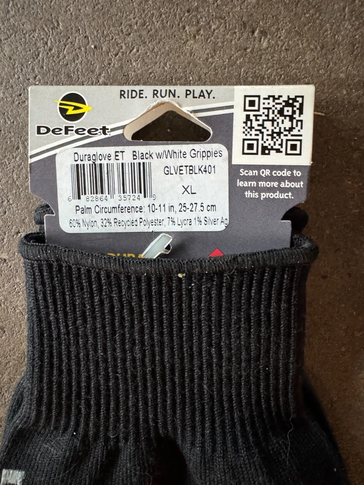 Guantes DeFeet Duraglove E-Touch, negros, XL Foto 2 de 4