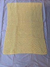 Handmade crochet throw or baby blanket.