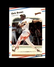 Chris Brown Hand Signed 1988 Fleer Special San Diego Padres Autograph