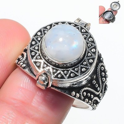Moonstone Gemstone 925 Sterling Silver Jewelry Ring Size 11 Gift for Her d548