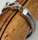 Vtg Suarti Bali Sterling Citrine Double Byzantine Link Bracelet 7.75 In 46 Grams — photo 8