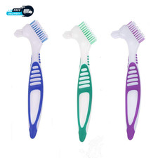 3 Pcs Denture Cleaning Brush Portable Cleaning Brush False Teeth Brushes