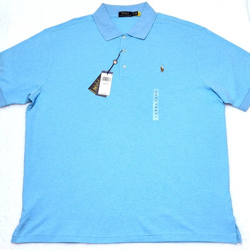 NEU Polo Ralph Lauren Poloshirt aus weicher Baumwolle Herren 2XB 2XL Big & Tall - BLAU