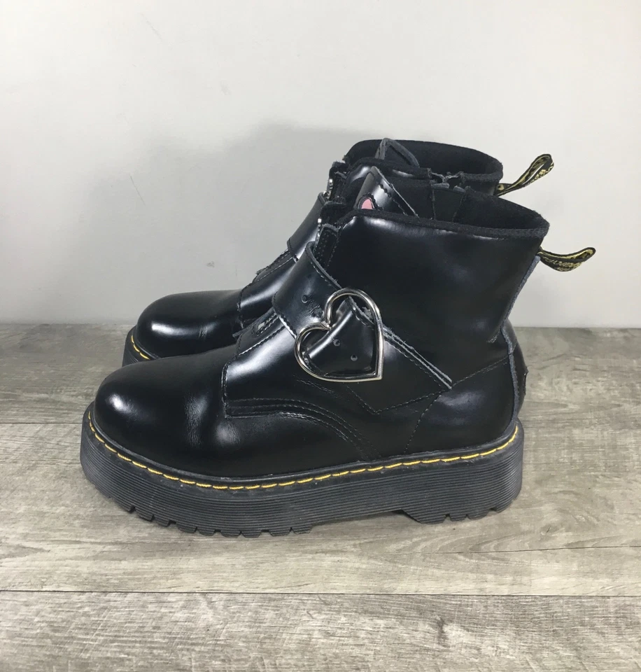 Dr. Martens x Lazy Oaf Hebilla Corazón Arnés Plataforma Botas Talla Foto 4 de 4