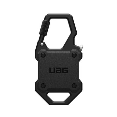UAG AirTag Case 1st/2nd Gen Bottle Opener Hard Shell Carabiner Monarch Blackout