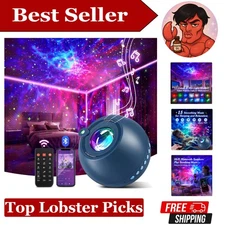 4-in-1 Star Projector & Bluetooth Night Light - 15 Colors & Sounds for Kids