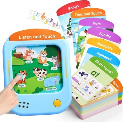 156 Seiten Kinder Lerntablet bildschirmfreie Flash-Karten pädagogisches Spielzeug