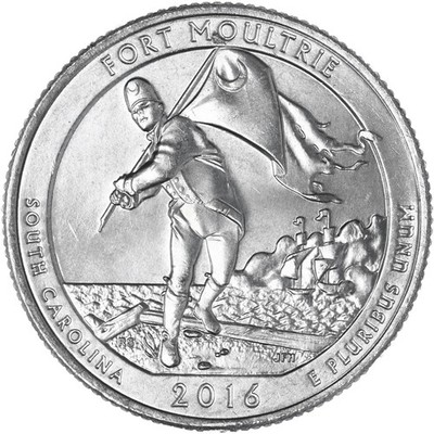 2016 P Parks Quarter ATB Fort Moultrie National Monument BU CN-Clad