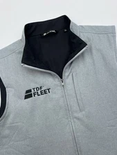 Travis Mathew Vest Men Large Gray Full Zip Performance Local Secret TDF Fleet