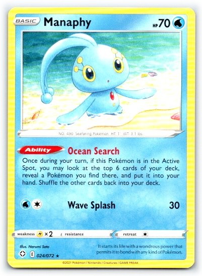 Manaphy 024/072 ~ English Near Mint
