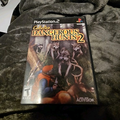 #ad Activision Cabela#x27;s Dangerous Hunts 2 Sony PlayStation 2 PS2 w Manual T $6.00