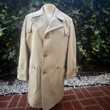 Vintage Trench Coat Weathertopper Khaki Faux Fur Zip Out Lining Made in USA