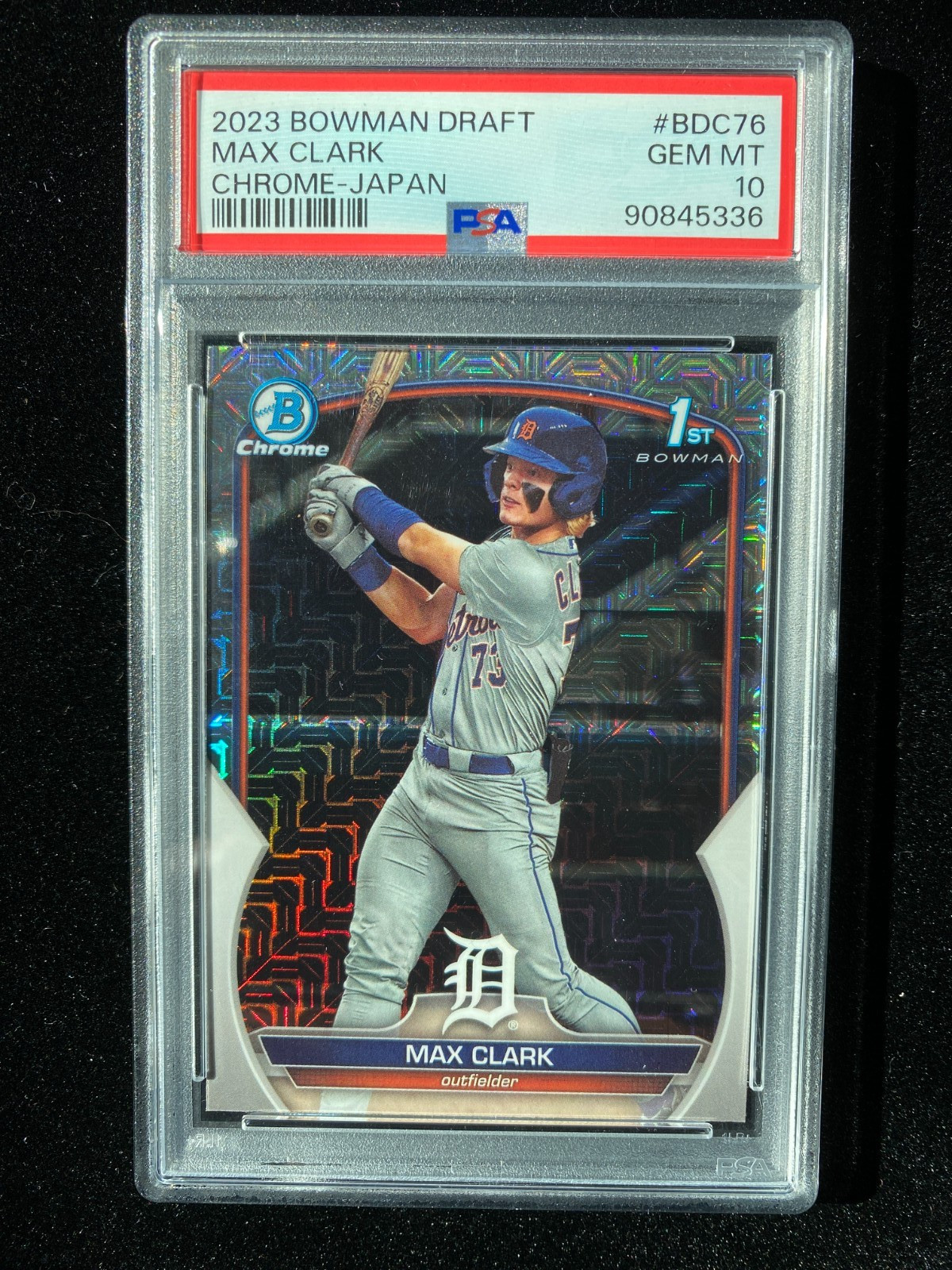 2023 Bowman Chrome Draft MAX CLARK 1st Rookie ASIA JAPAN REFRACTOR GEM MINT 10