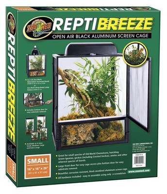 Zoo Med ReptiBreeze Open Air Screen Cage, Small, 16 x 16 x 20-Inches