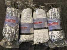 Lot of 4 Mopheads: 2 Cotton Mopheads, 2 Microfiber Mopheads, Standard Threading
