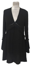 Pretty Little Thing Woman's Dress Size 8 Black Fringed Tassels Used
